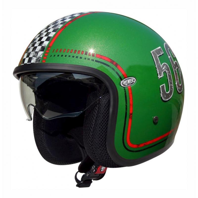 Casque jet Premier VINTAGE FL6 vert- XS
