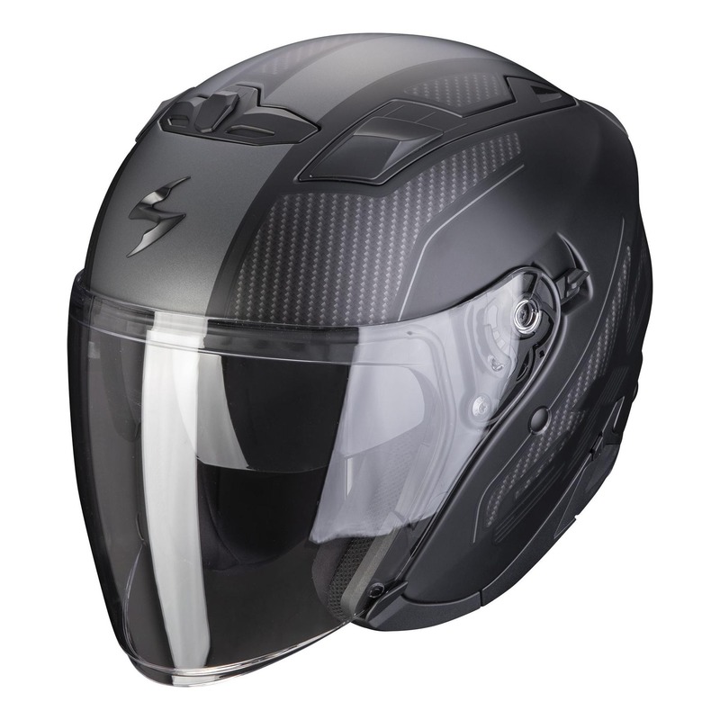 Casque jet Scorpion EXO-230 Condor noir/argent mat (ECE 22-06)- XS