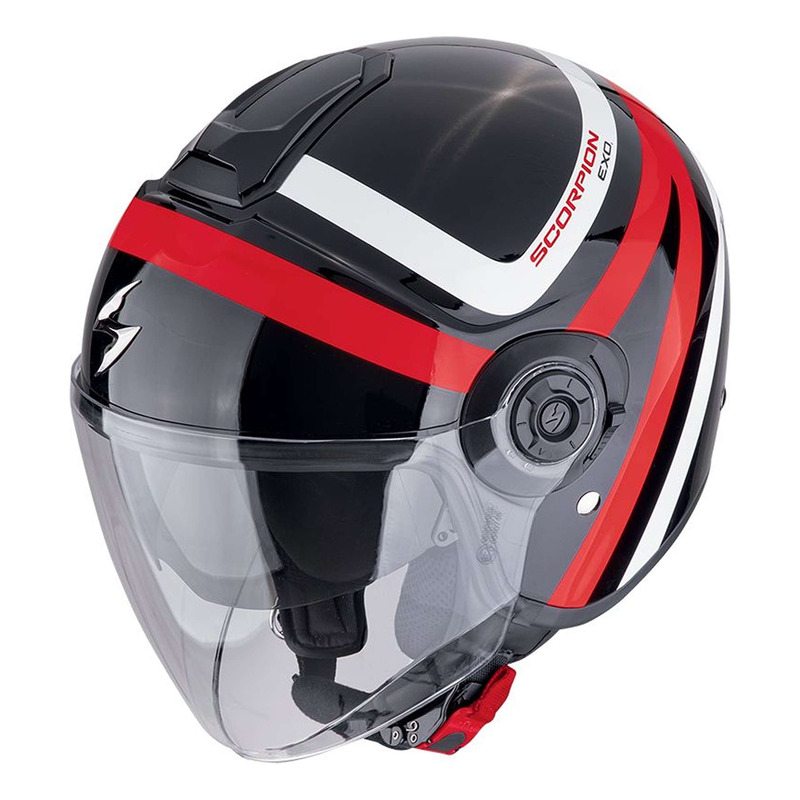 Casque jet Scorpion Exo-City 2 Riva black/red