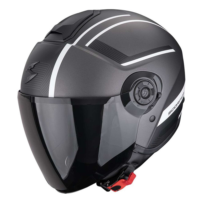 Casque jet Scorpion Exo-City II Cosmos argent/blanc mat