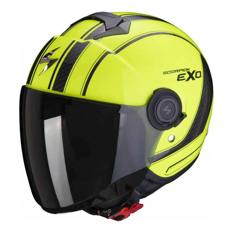 Casque jet Scorpion Exo-City Scoot jaune fluo/noir- XS