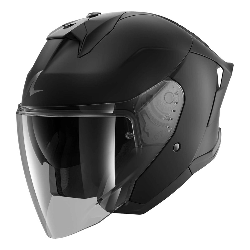 Casque jet Shark Jet Cup Blank black mat