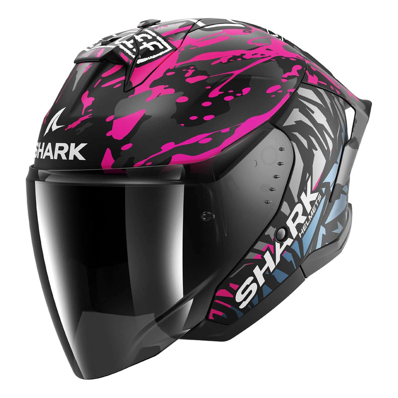 Casque jet Shark Jet Cup Replica Redding black/violet/bleu mat