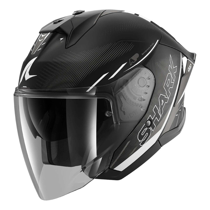 Casque jet Shark Jet Cup Speed-Tech black/white/anthracite mat