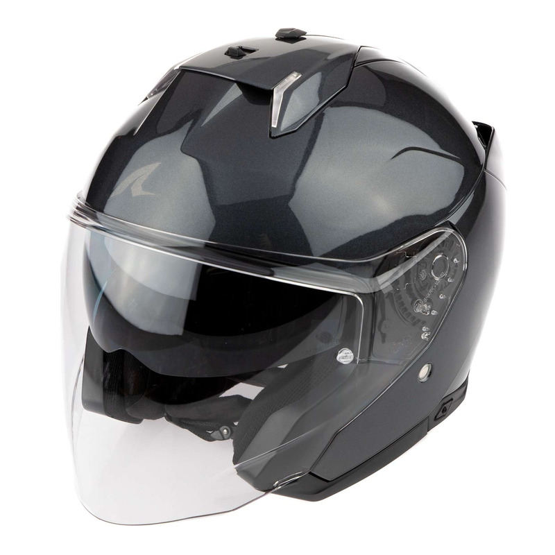 Casque jet Shark Skwal i3 Jet Blank gun metal- XS