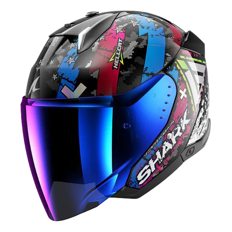 Casque jet Shark Skwal i3 Jet Hellcat black/chrome/blue