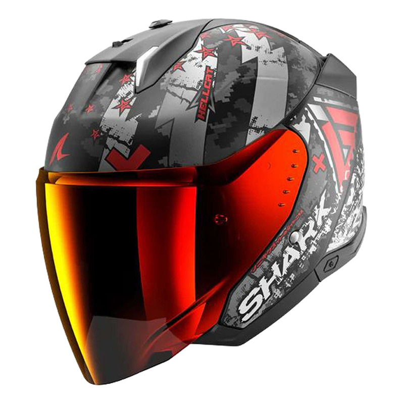 Casque jet Shark Skwal i3 Jet Hellcat black/chrome/red