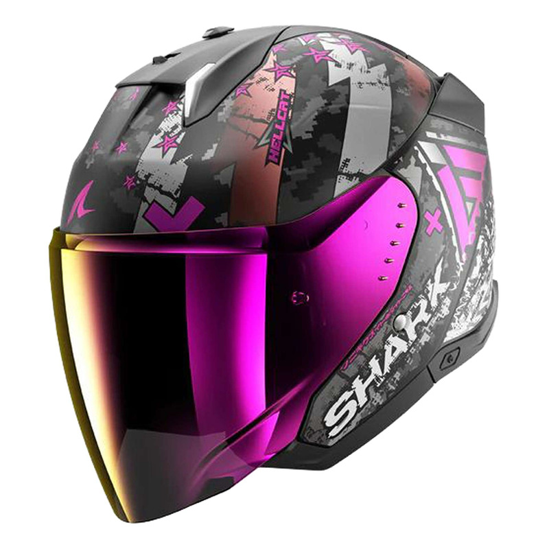 Casque jet Shark Skwal i3 Jet Hellcat black/chrome/purple