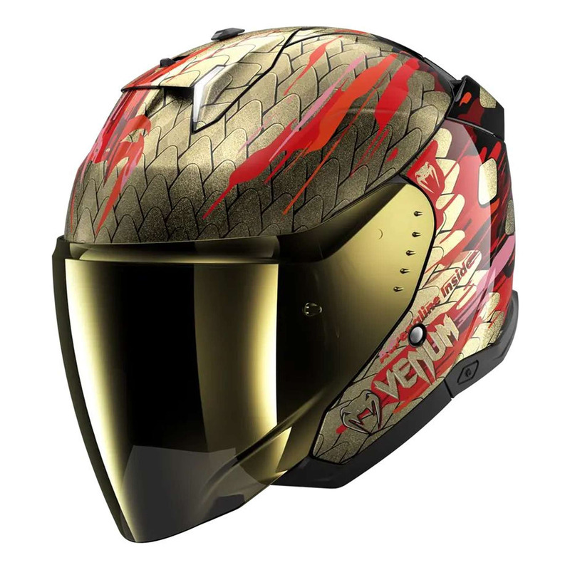 Casque jet Shark Skwal i3 Jet Venum black/red/gold- XS