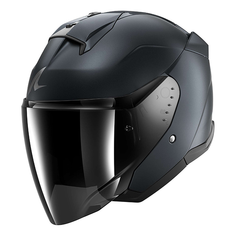 Casque jet Shark Skwal Jet Dark Shadow blue steel mat
