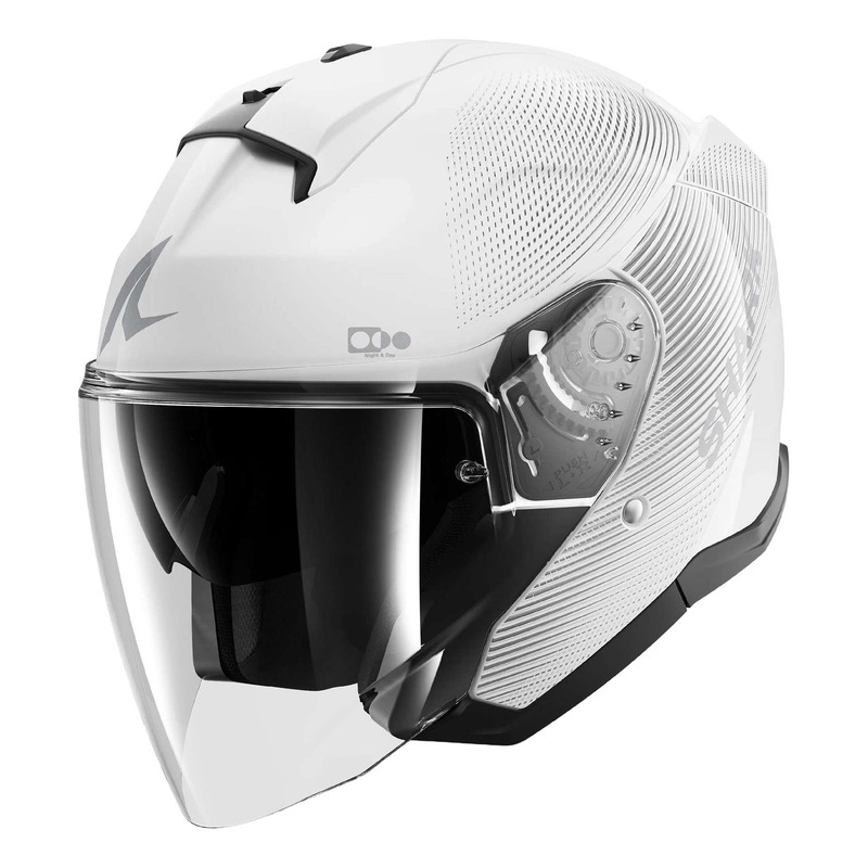 Casque jet Shark Skwal Jet SP Lyne white/silver/silver