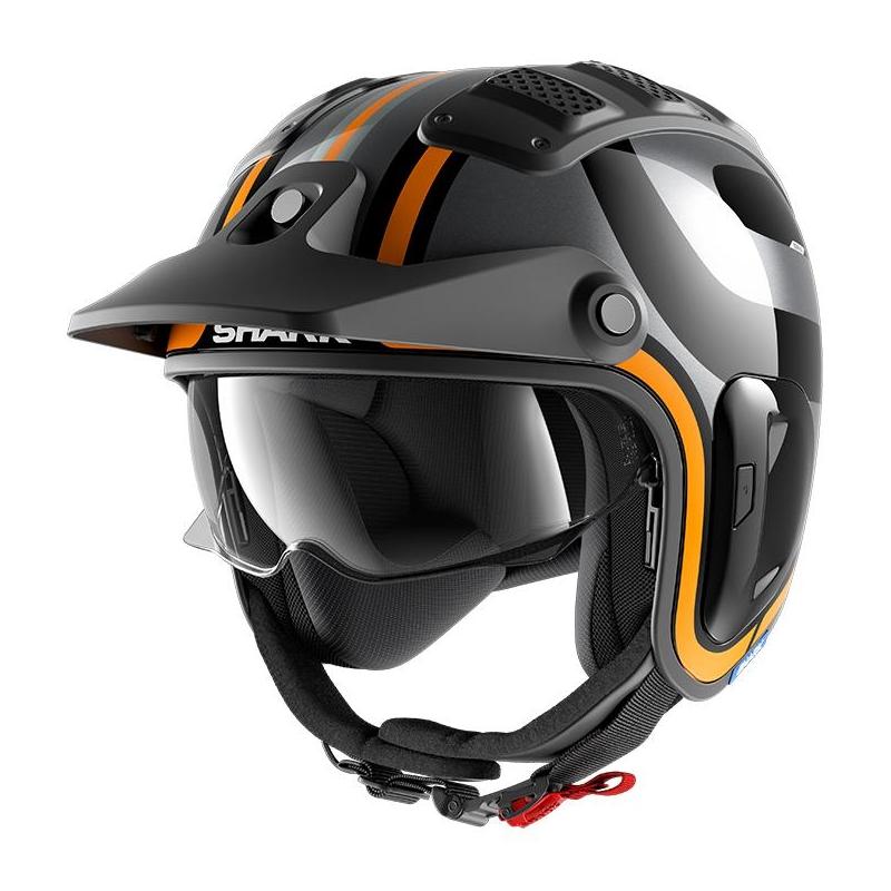 Casque jet Shark X-Drak 2 Thrust-R noir/anthracite/orange- XS