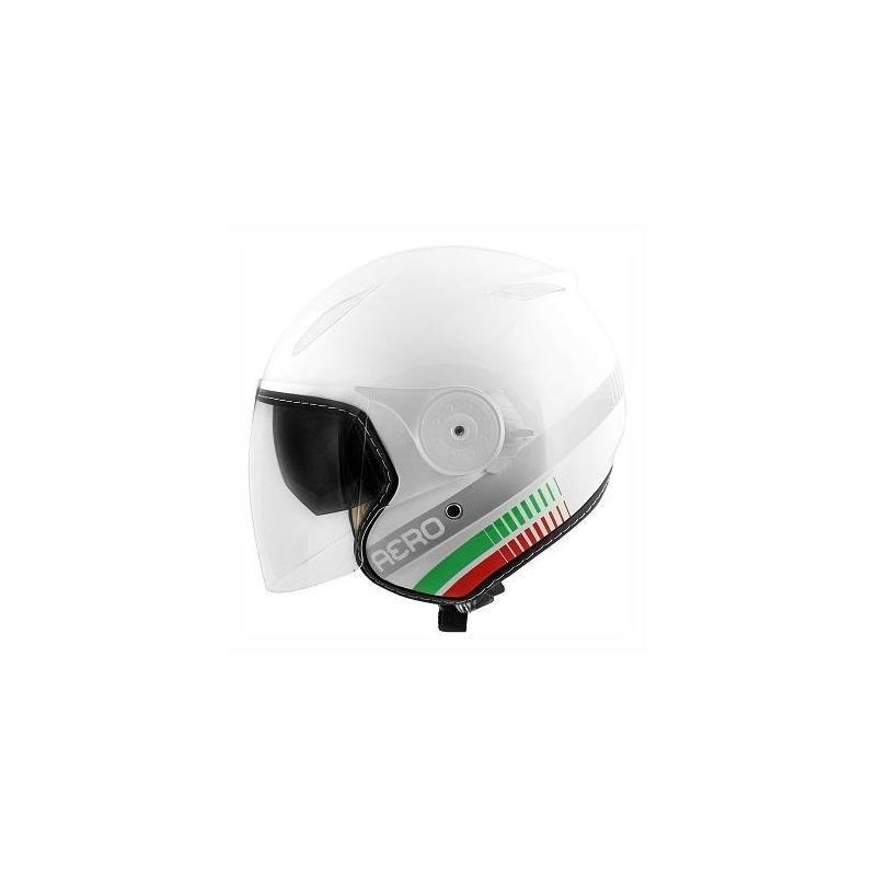 Casque jet TNT Aero Italia Classic double écran blanc- XS