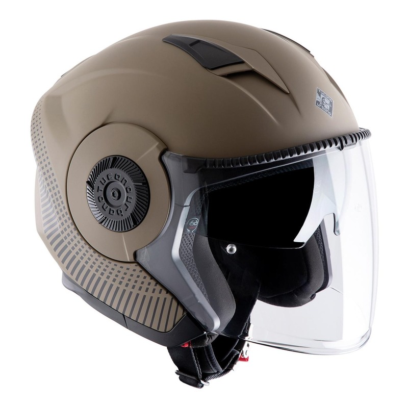 Casque jet Tucano Urbano EL’Tange sand/Graphisme A mat- XS