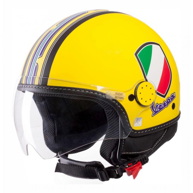 Casque jet Vespa V-Stripes jaune/mauve/multicolore- L