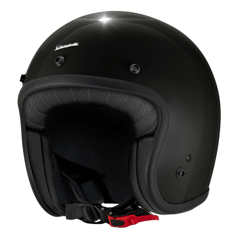 Casque jet Vespa Versilia XN2 noir brillant
