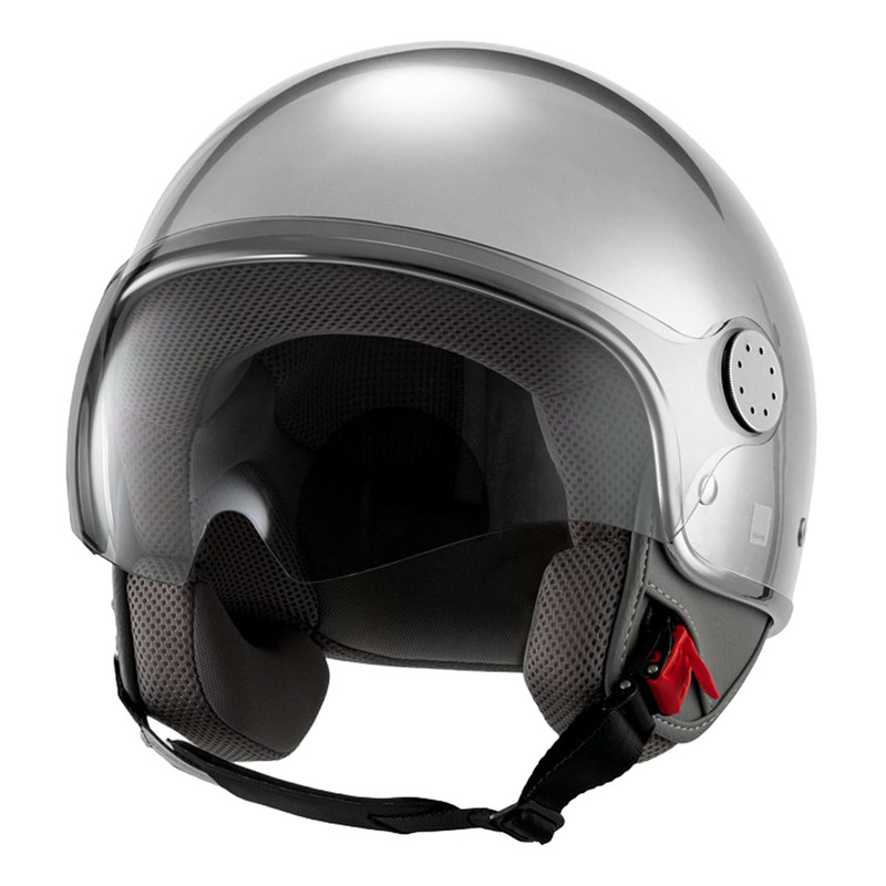 Casque jet Vespa Visor 4.0 DEC argent mat