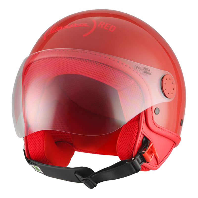 Casque jet Vespa Visor 4.0 Vespa Red rouge brillant