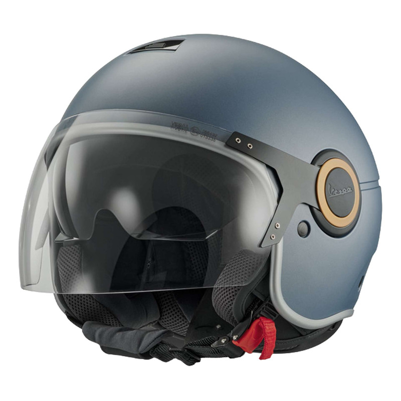 Casque jet Vespa Visor Officina 8 bleu mat