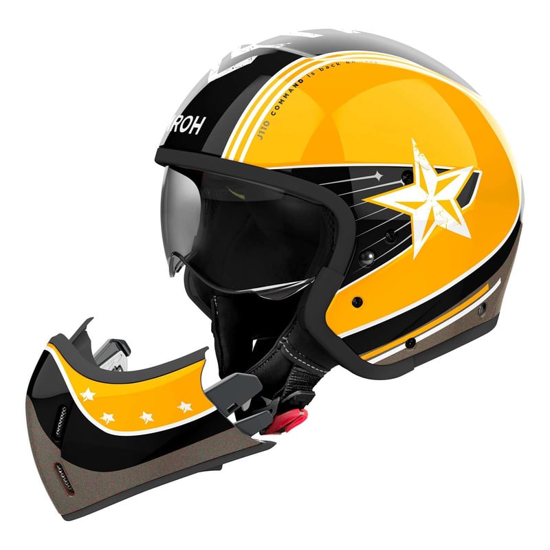 Casque modulable Airoh J 110 Command yellow gloss