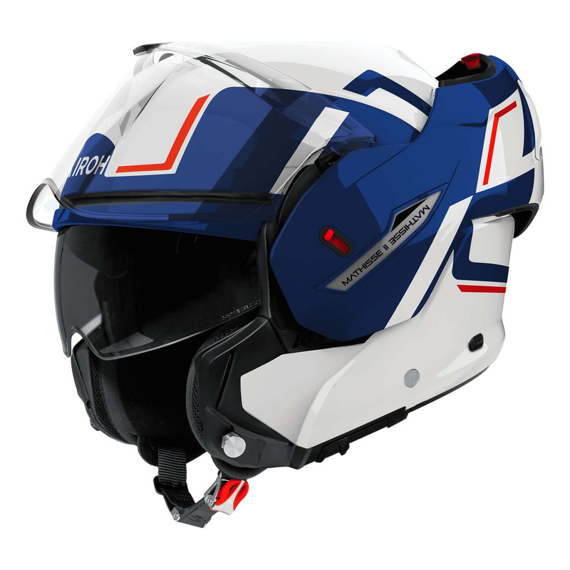 Casque modulable Airoh Mathisse II Genius blue/red gloss- XS