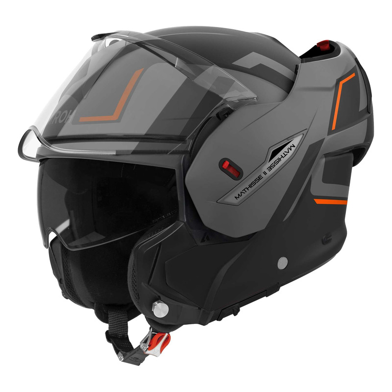 Casque modulable Airoh Mathisse II Genius orange matt- XS