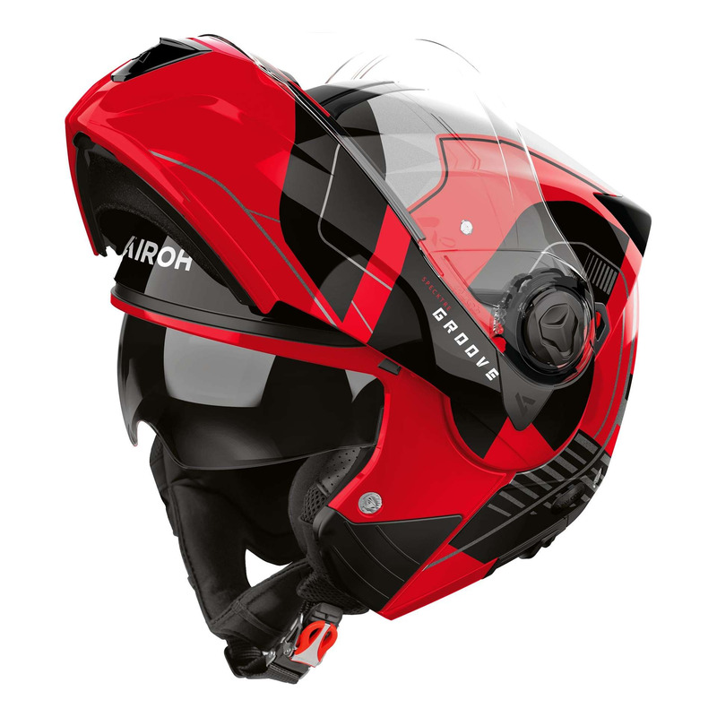 Casque modulable Airoh Spektre Groove red gloss- XS
