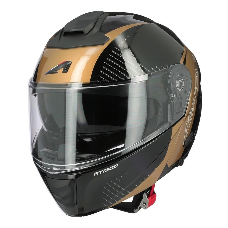 Casque modulable Astone RT1300F noir carbone/or brillant- XS