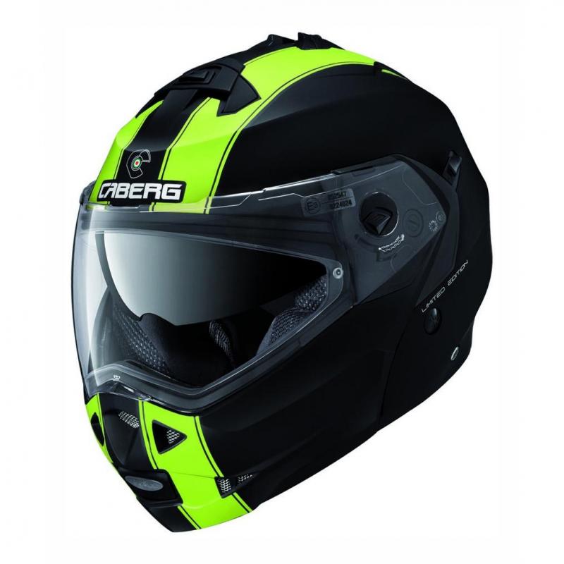 Casque modulable Caberg DUKE II LEGEND mat noir/jaune fluo- XS