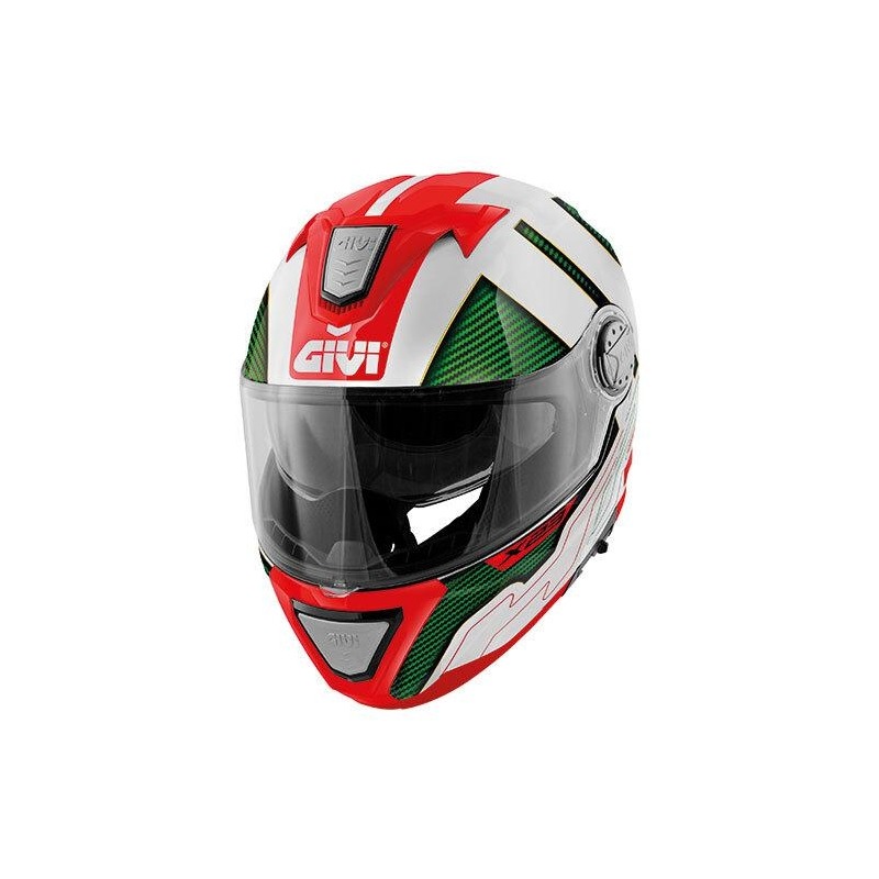 Casque modulable Givi X.23 Sydney Protect italie rouge/blanc/vert bril