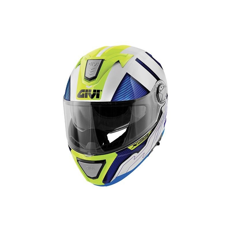 Casque modulable Givi X.23 Sydney Protect blanc/bleu/jaune brillant- X