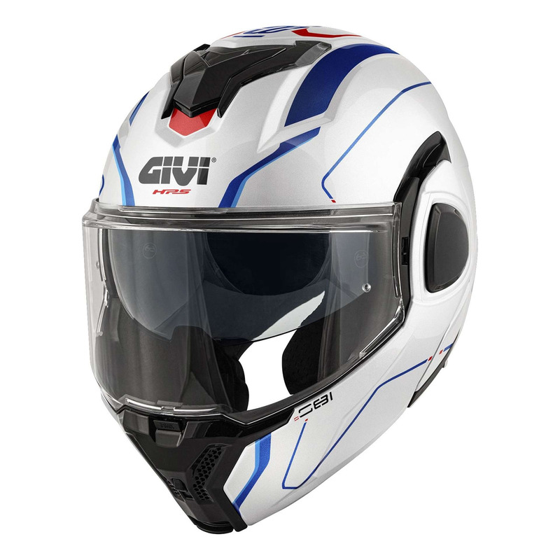 Casque modulable Givi X36 Fiber Pulse blanc/bleu/rouge