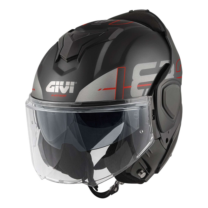 Casque modulable Givi X36 Vertigo noir mat/rouge