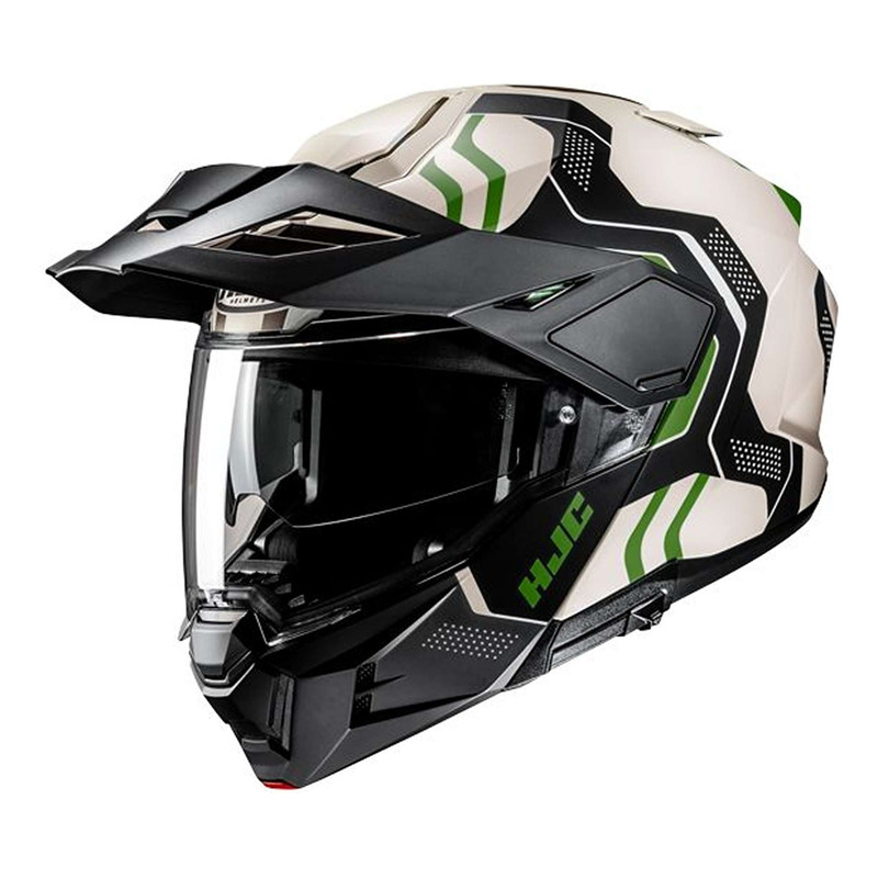 Casque modulable HJC i80 Velly MC4SF beige/vert/noir mat