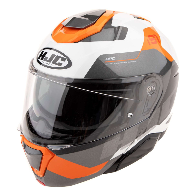 Casque modulable HJC i91 Carst MC7 gris/blanc/orange