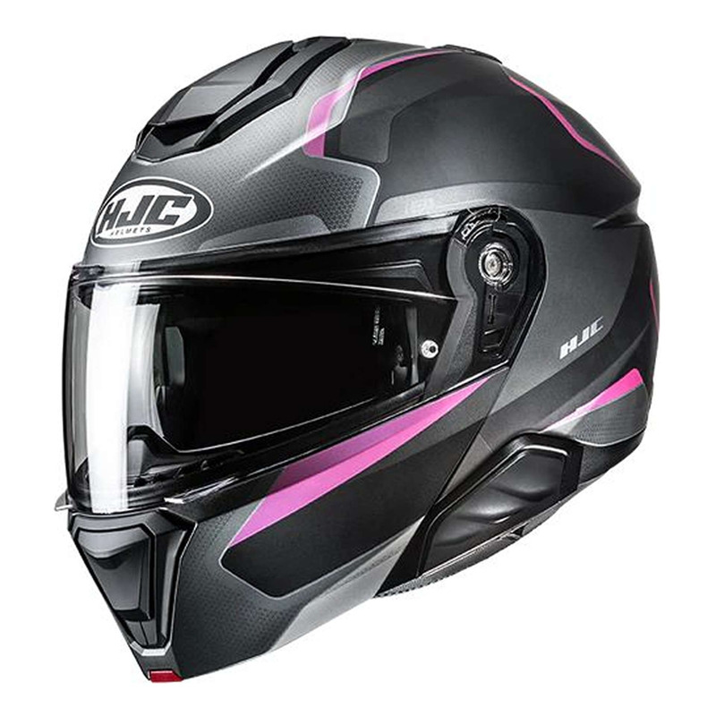 Casque modulable HJC i91 Felio MC8SF gris/rose