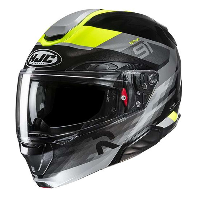 Casque modulable HJC RPHA 91 Madal MC3H noir/gris/jaune fluo brillant