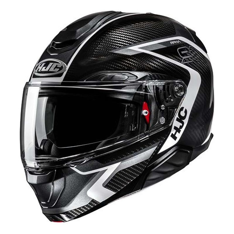 Casque modulable HJC RPHA91 Carbon Lagos MC5 noir/gris brillant