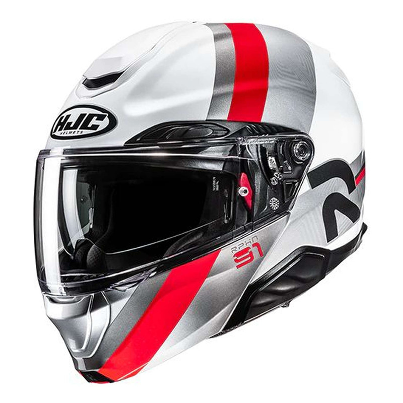 Casque modulable HJC RPHA91 Fensh MC1 blanc/gris/rouge brillant- XS