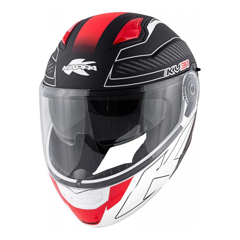 Casque modulable Kappa KV31 Arizona Bigger noir mat/blanc/rouge- XS