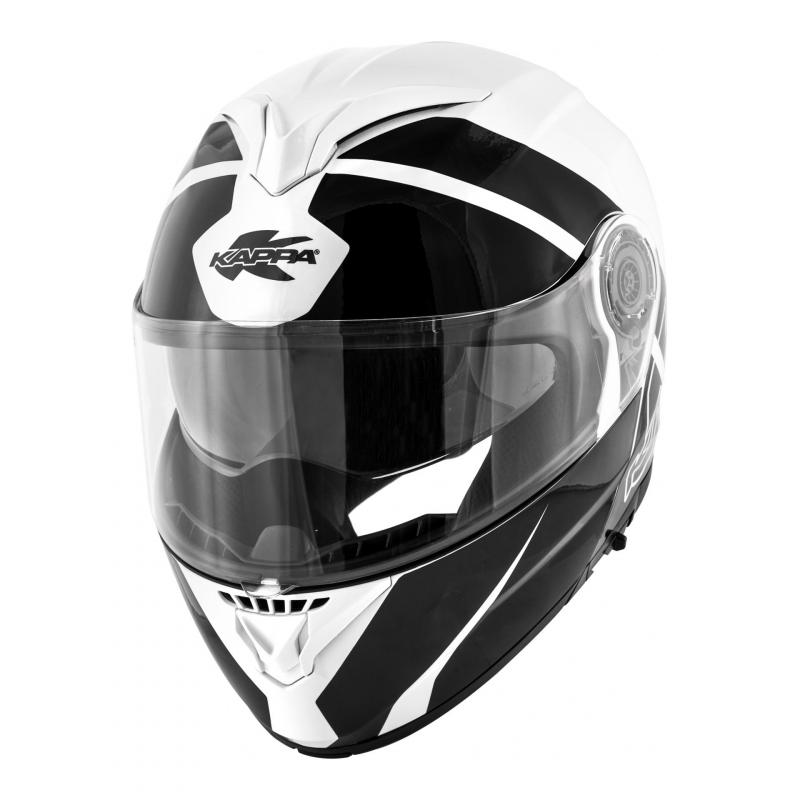 Casque modulable Kappa KV32 Orlando Linear noir verni/blanc- XS