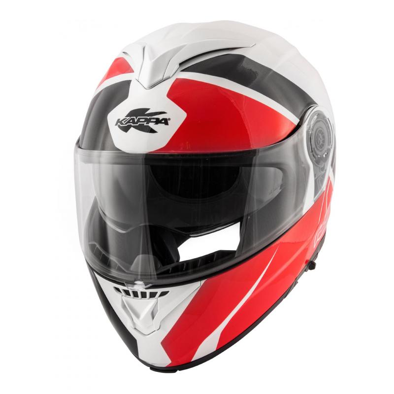 Casque modulable Kappa KV32 Orlando Linear rouge verni/blanc- XS