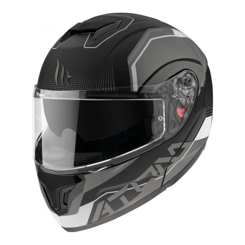 Casque modulable MT Helmets Atom SV Quark A0 noir-blanc- S