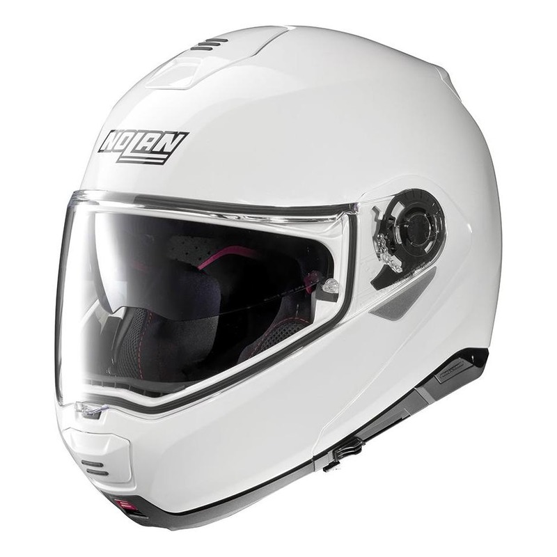 Casque modulable Nolan N100-5 Classic N-Com Métal blanc- 2XS