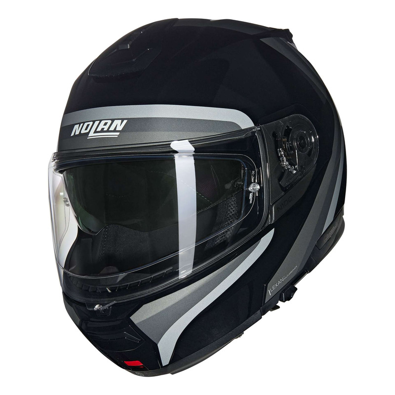 Casque modulable Nolan N100-6 Assoluto 349 noir/argent/blanc