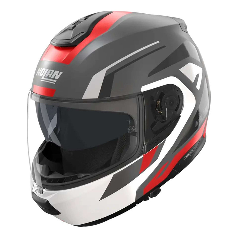 Casque modulable Nolan N100-6 Cinetico 361 noir/gris/rouge mat