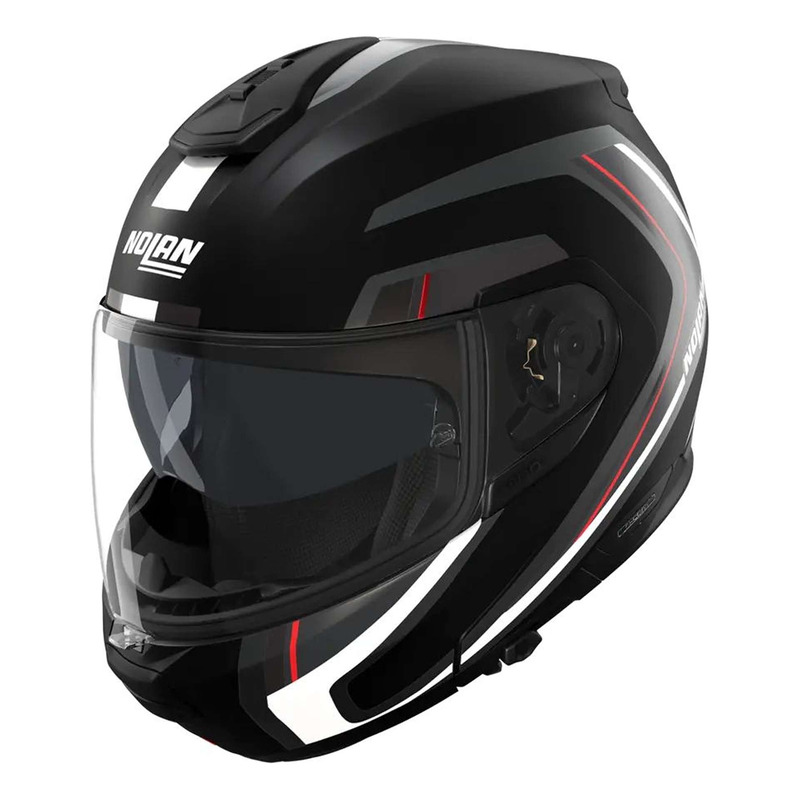 Casque modulable Nolan N100-6 Radiante 357 noir/argent/rouge mat