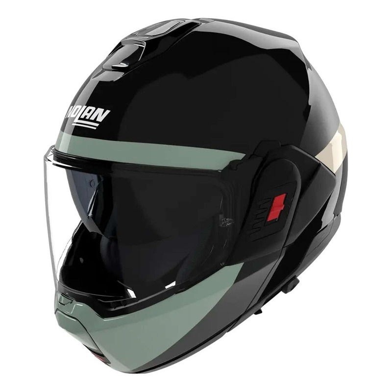 Casque modulable Nolan N120-1 Blocco 358 noir/vert/beige