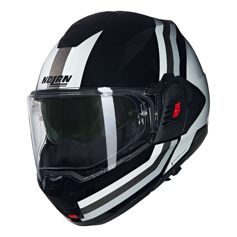 Casque modulable Nolan N120-1 Lineo 348 noir/blanc/argent brillant