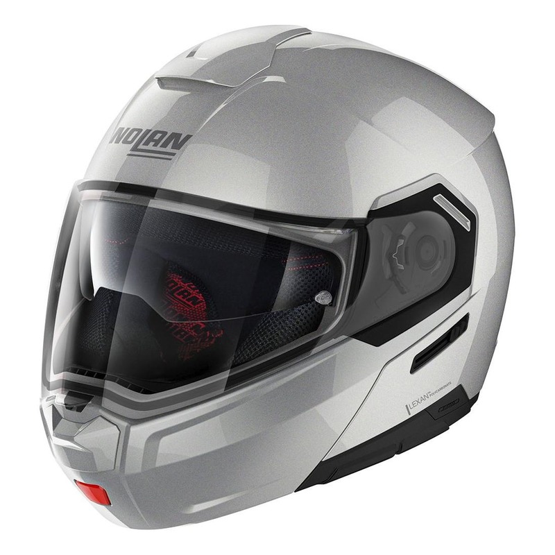 Casque modulable Nolan N90-3 Classic N-Com Platium silver- 2XS